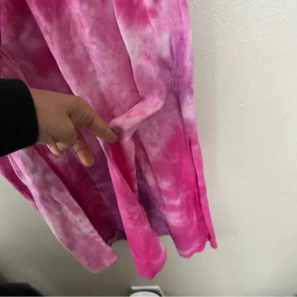 NWOT Lovers and Friends Brooklyn Pink Tie Dye Midi Dress - Picture 8 of 9